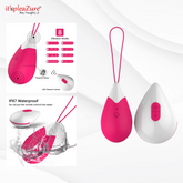 8 vibration modes, IPX7 waterproof, 20m range